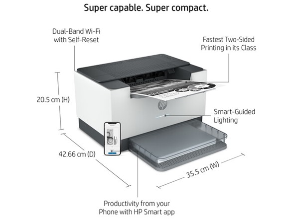 HP LaserJet M209dwe printer — compatible cartridges available